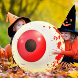 Halloween Inflatable Eyeball 2Pcs Halloween Creepy Huge Eyeballs Light Up LED Bloodshot Eyeballs Inflatable 23.62in Yard