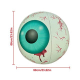 Halloween Inflatable Eyeball 2Pcs Halloween Creepy Huge Eyeballs Light Up LED Bloodshot Eyeballs Inflatable 23.62in Yard
