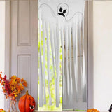 Halloween Sidelight Curtains Window Decorations Hang Door Curtains For Halloween Reusable Halloween Front Door Curtains Decor