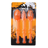 Halloween Silverware Set  Halloween Skeleton Forks Skull Spoons Spooky Gothic Cutlery Set Party Supplies Decorative for Home