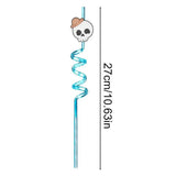 Halloween Straws Reusable Beverage Drinking Straws With Cartoon Patterns Halloween Decoration Supplies For Themed Events Home
