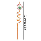 Halloween Straws Reusable Beverage Drinking Straws With Cartoon Patterns Halloween Decoration Supplies For Themed Events Home