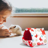 Hamster Cozy House Funny Crab Pattern Nest With No Shedding Hamster Accessories For Golden Silk Bear Hamsters Dwarf Hamsters