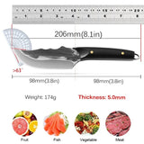 Handmade Forged Meat Cleaver Cutter Stainless Steel Boning Knife Camping Hunting Knives Butcher Knife Outdoor Cooking Cutlery