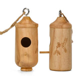 Hang Hummingbird Nesting House Wood Nest For Humming Bird Outside Reusable Wooden Hummingbird House Not Easy To Deform For