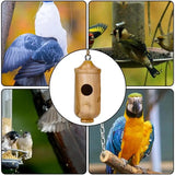 Hang Hummingbird Nesting House Wood Nest For Humming Bird Outside Reusable Wooden Hummingbird House Not Easy To Deform For