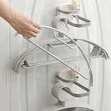 Hanger Holder Waterproof Rack Organizer For Storing Hangers No Drilling Rack Laundry Essentials For Closet Kitchen Laundry Room