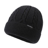 Hat Men's Winter Warm Thick Ear Protection Elderly Hat Men Winter Middle-Aged And Elderly Dad Knitted Beanie Cap Set