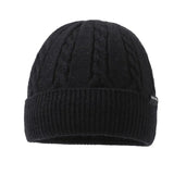 Hat Men's Winter Warm Thick Ear Protection Elderly Hat Men Winter Middle-Aged And Elderly Dad Knitted Beanie Cap Set