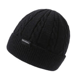 Hat Men's Winter Warm Thick Ear Protection Elderly Hat Men Winter Middle-Aged And Elderly Dad Knitted Beanie Cap Set