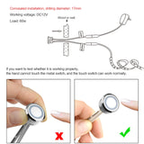 1 PC Stepless Dimming Waterproof Metal Touch Button Switch DC 5V 12V -24V LED Touch Switch