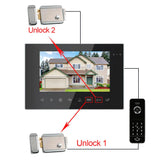 Tuya 1080P 7inch Intercom WIFI Video Intercom System Waterproof Password Unlock Camera Wifi Video Door Bell Doorbell System