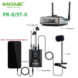 Newest ACEMIC ST-6 Portable Outdoor Use Wireless Microphone System For musical Instrument Saxophone