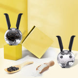 Salt and Pepper Grinder Mini Manual Spice Grinder Multifunctional Kitchen Tools Black Rabbit Ears Design Abrader
