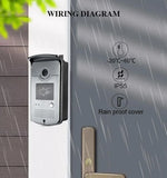 9 inch LCD 4-Wire Wired Video Door Phone Intercom Entry System 2 Monitor + 1 ID Card Key Camera + Electric Control Door Lock