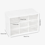 Dustproof Storage Box 9 Grids Desktop Transparent Household Drawer Storage Box Stationery Jewelry Cosmetics Storage Box