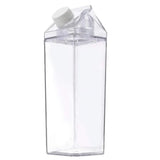 Plastic Milk Carton Transparent Portable Milk Carton Water Bottle Square juice Bottle Drinker suitable for Outdoor Hiking Travel