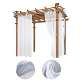 Waterproof Indoor Outdoor Curtains Sun Blocking Curtains for Bedroom Porch Pergola Cabana
