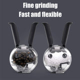 Salt and Pepper Grinder Mini Manual Spice Grinder Multifunctional Kitchen Tools Black Rabbit Ears Design Abrader