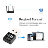 1200Mbps USB Wifi Adapter Wi-fi Adapter 2.4G 5Ghz Antenna USB2.0 Ethernet PC Network Lan Dongle AC Signal Receiver