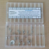 26Pcs/Box Stainless Steel Silver Classical Drive In Watch Pusher Button Crown Set Replacement Repair Parts For Watchmakers