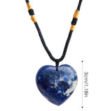 Heart Pendant Necklace Natural Heart Pendant Retro Crystal Necklace Gift Crystal Jewelry Heart Necklace For Carnivals Proms
