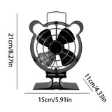 Heat Powered Stove Fan Heat Protective Cover Woodstove Fan Heat Powered Non Electric 5-Leaf Ecofan for Wood/Log Burner/Fireplace