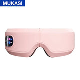 Heated Eye Massager for Migraines with Bluetooth Music Compression, Rechargeable Eye Mask, Reduce Eye Strain Dark Circle Dry Eye