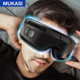 Heated Eye Massager for Migraines with Bluetooth Music Compression, Rechargeable Eye Mask, Reduce Eye Strain Dark Circle Dry Eye