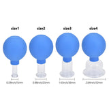 4pcs Vacuum Cupping Cups Set Rubber Head Glass Cup Chinese Body Cupping Cups Anti Cellulite Massage Therapy Cans For Skin Lift