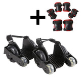 Heel Roller Skate Shoes 4 Wheels Sliding Sport Children Kids Boys Girls Led Pu Rubber Adjustable Flashing Mobility Tools Pulley