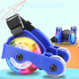 Heel Roller Skate Shoes 4 Wheels Sliding Sport Children Kids Boys Girls Led Pu Rubber Adjustable Flashing Mobility Tools Pulley