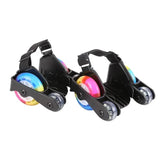 Heel Roller Skate Shoes 4 Wheels Sliding Sport Children Kids Boys Girls Led Pu Rubber Adjustable Flashing Mobility Tools Pulley