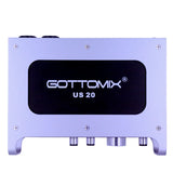 Gottomix US20 Professional USB Audio Interface Live Broadcast Recording Sound Card For Musician And Digital DJ And Singer