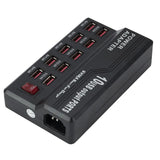 Multi 10 Port 12A 60W Charger USB Power Quick Charge Station For iPhone 7 5 5S 6 6S Plus iPad LG Samsung AC Adapter