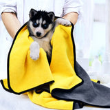 Absorbent Towel Pet Dog Cat Dry Superabsorbent Fiber Artifact Supplies Quick-drying With a bath Towel