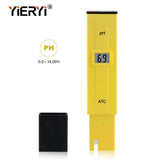 High Precision Metal Probe Ph Meter Digital Aquarium Water Quality Tester 0-14 Ph Test Pen Acidity and Alkalinity Analyzer