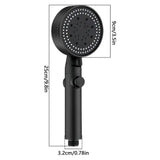 High Pressure Shower Heads Black 5 Spray Settings Shower Spray Head Detachable Hand Held Showerhead Multifunctional Spray For