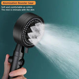 High Pressure Shower Heads Black 5 Spray Settings Shower Spray Head Detachable Hand Held Showerhead Multifunctional Spray For