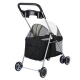 High Quality 4 Wheels Pet Stroller Dog Cat Travel Modern Spring Damping Design Forepart Reticulation Pet Supplies Carriers