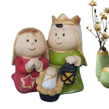 Holy Family Figurine Statue Family Jesus Christ Figurine Nativity Resin Figurine Christmas Table Decoration Indoor Sculpture