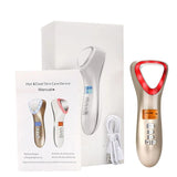 Hot Cold Hammer Ultrasonic Cryotherapy Facial Lifting Vibration Massager LED Photon Shrink Pores Ultrasound Eye Skin Care Device