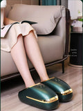 Hot Compress Dispel Cold Foot Massage Shoes Full Air Bag Wrapped Feet Massager Heat Electric Foot Massage Foot Therapy Machine