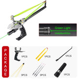 Hunting Fish Straight Rod Precision Telescopic Catapult Slingshot with Laser Fishing Reel High Power Shooting Outdoor Tools