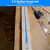 NEW ARRIVAL 2Pcs Two Way Rod Type Guitar Truss Rod Steel 9 x 420mm Blue Guitar Accessories