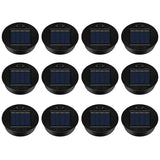 12 Pack Replacement Solar Light Parts Solar Light Replacement Tops Waterproof LED Solar Panel Lantern Lid Light Outdoor