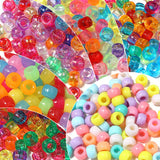 NEW ARRIVAL Kandi Beads Bulk for DIY Crafting Jewelry Making Kandi Bracelets 6x9mm About 1800Pcs,Light Color