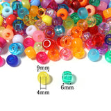 NEW ARRIVAL Kandi Beads Bulk for DIY Crafting Jewelry Making Kandi Bracelets 6x9mm About 1800Pcs,Light Color