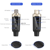 Wireless Microphone System UHF Wireless XLR Transmitter and Receiver for Dynamic Microphone, Audio Mixer, PA System