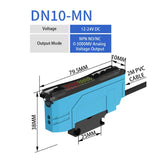 Fiber Optic Sensor Amplifier Analog 0-5V Voltage NPN NO NC Dual Output 12-24V DC 4-Wire Optical Photoelectric Switch